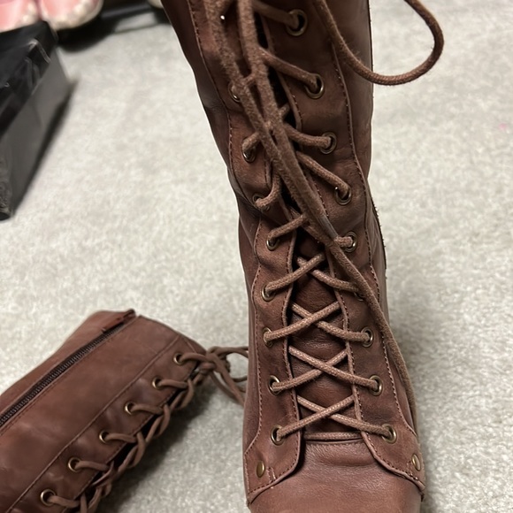 Jeffrey Campbell brown distressed boots size 7us - Picture 11 of 16